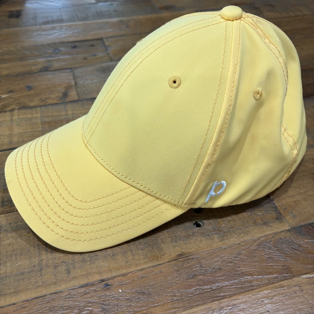 Ponyback Adventure Fit Yellow Magnetic Ponytail Baseball Hat Womens M/L